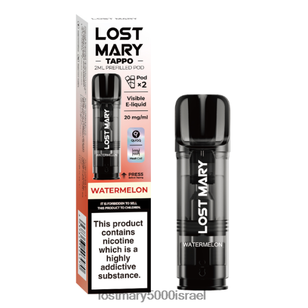 LOST MARY prices near me איבוד מרי טפו תרמילים ממולאים מראש - 20 מ"ג - 2 יח' 0HL6ND177 אבטיח