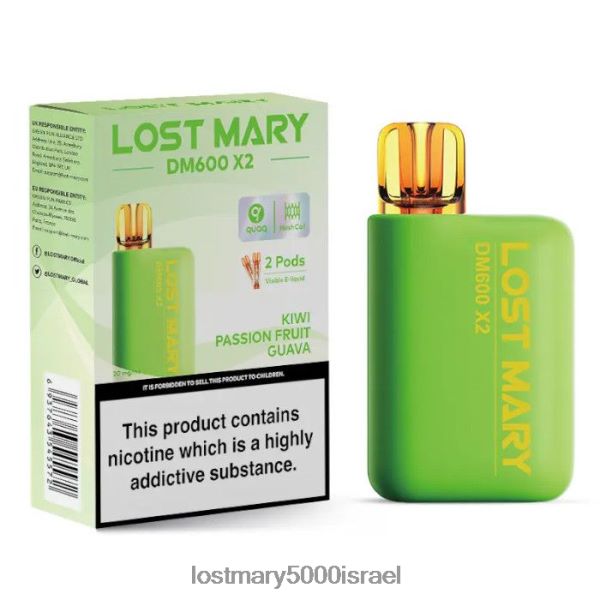 LOST MARY israel איבוד חד פעמי של מרי dm600 x2 0HL6ND193 קיווי פסיפלורה גויאבה
