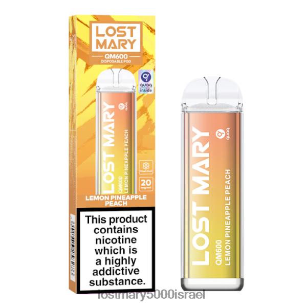 LOST MARY israel איבוד חד פעמי של מרי qm600 0HL6ND163 לימון אננס אפרסק