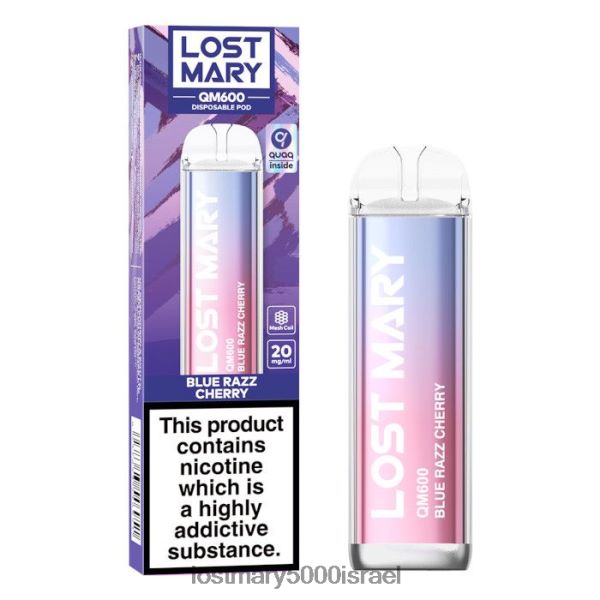 LOST MARY price vape איבוד חד פעמי של מרי qm600 0HL6ND156 דובדבן כחול ראז